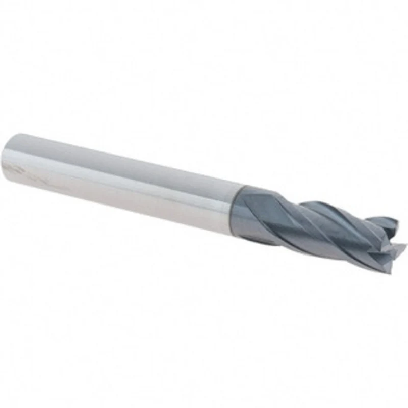 OSG 1/2, 1 LOC, 1/2 Shank Diam, 4 OAL, 4 Flute, Solid Carbide Square End Mill Single End, TiCN Finish, Spiral Flute, ...